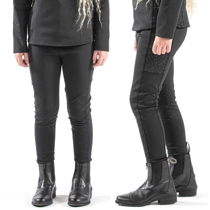 Load image into Gallery viewer, Whitaker B255 K Hatfield Young Rider Reflective Tights Black - Ashurst Equestrian & Country