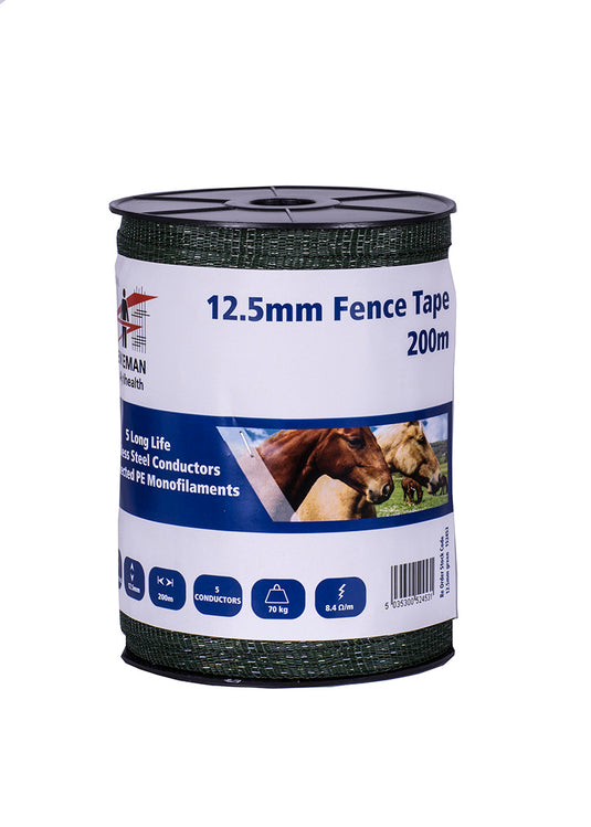 Fenceman Tape Green 12.5mm 200m