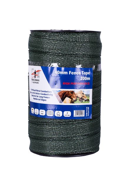 Fenceman Tape Green 40mm 200m High Performance