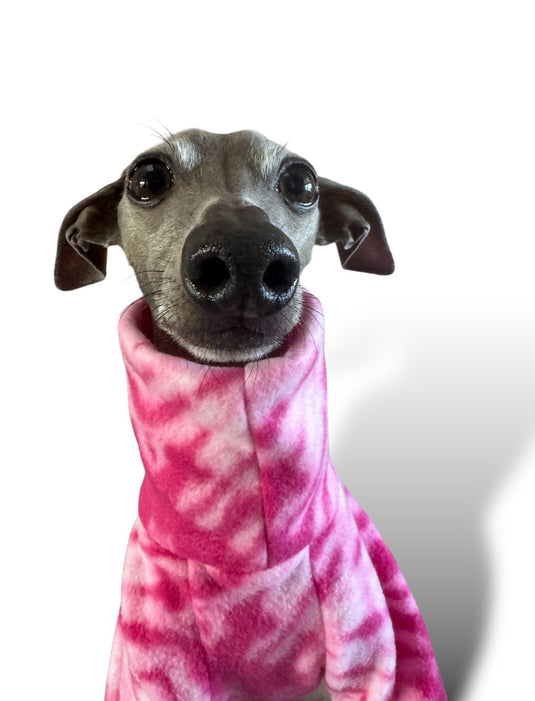 Fleece Jumper - Pink Tie Dye