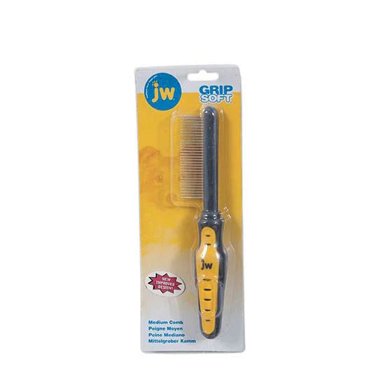 Load image into Gallery viewer, JW Grip Soft Grooming Medium Comb
