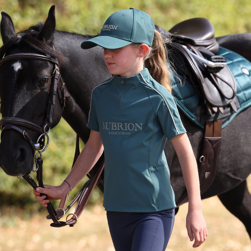 Load image into Gallery viewer, Aubrion Equestrian Short Sleeve Base Layer -Young Rider

