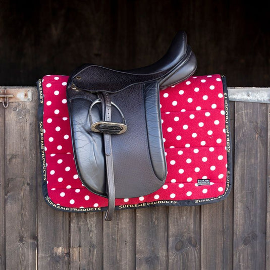 Supreme Products Dotty Fleece Saddle Pad Rich Raspberry