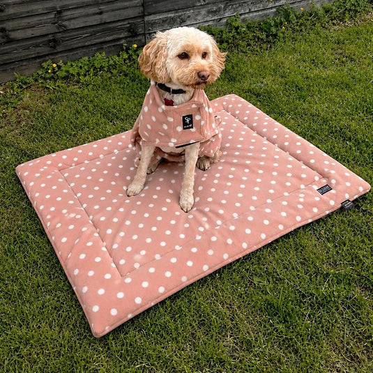 Supreme Products Dotty Fleece Dog Coat Luxurious Latte