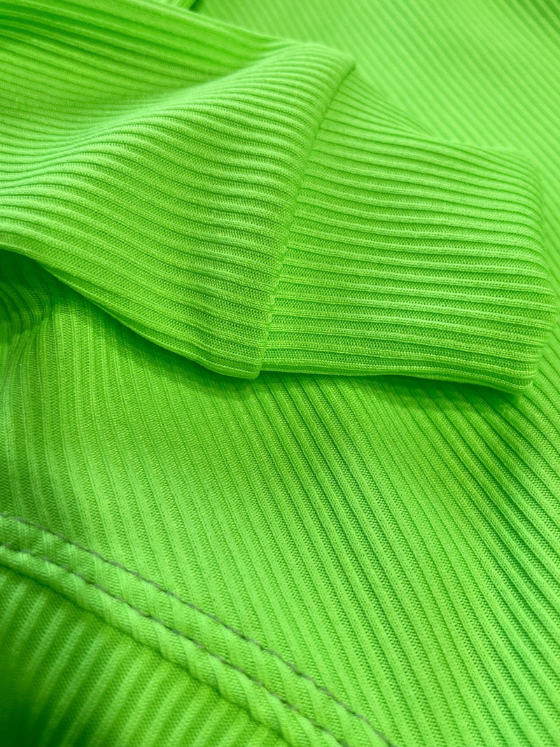 Load image into Gallery viewer, Ribbed Jersey - Hi-Visibility Yellow
