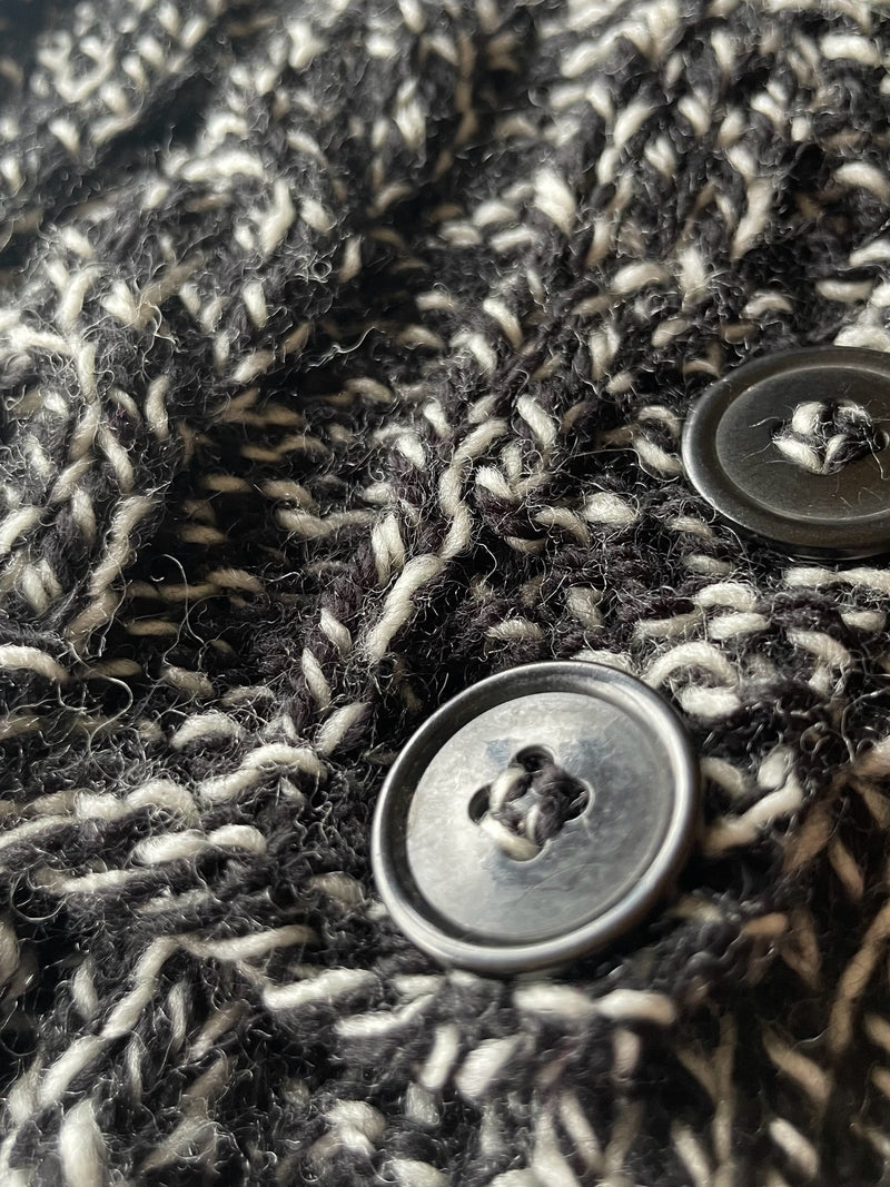 Load image into Gallery viewer, Knitted Coat - Button Up - Monochrome
