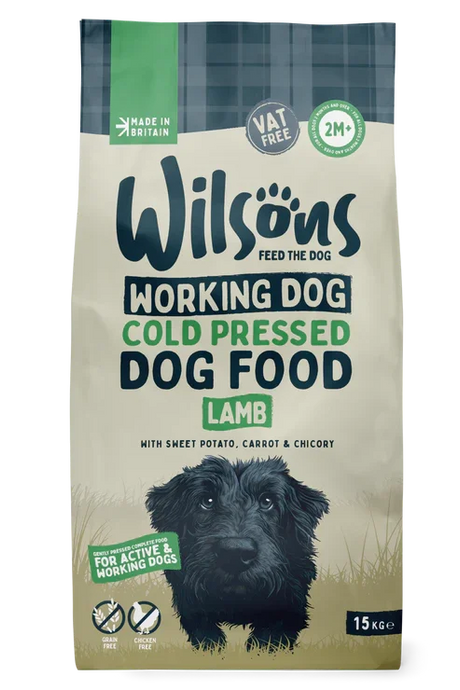 Wilsons Working Cold Pressed Lamb Complete Dog Food 15kg