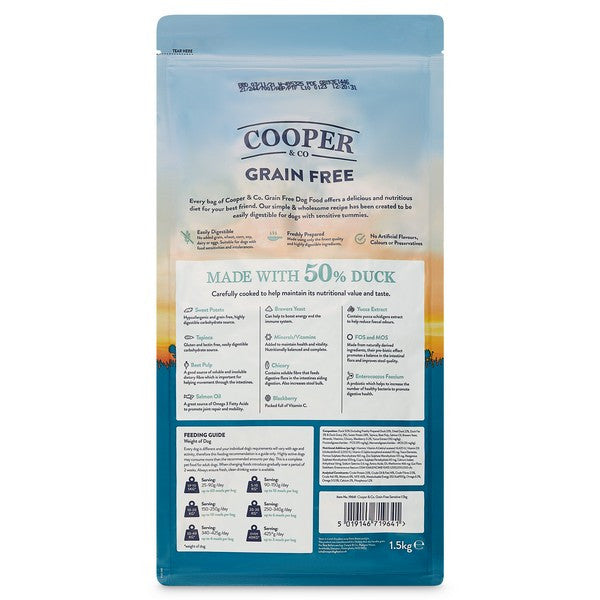 Load image into Gallery viewer, Cooper &amp; Co Sensitive Duck with Sweet Potato and Blackberry 1.5kg
