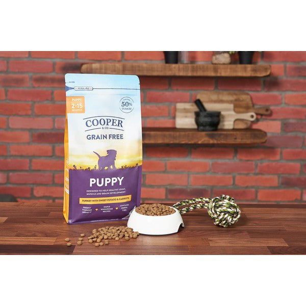 Load image into Gallery viewer, Cooper &amp; Co Puppy Turkey with Sweet Potato and Carrots 1.5kg
