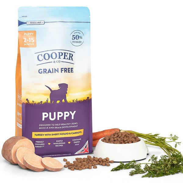 Load image into Gallery viewer, Cooper &amp; Co Puppy Turkey with Sweet Potato and Carrots 1.5kg
