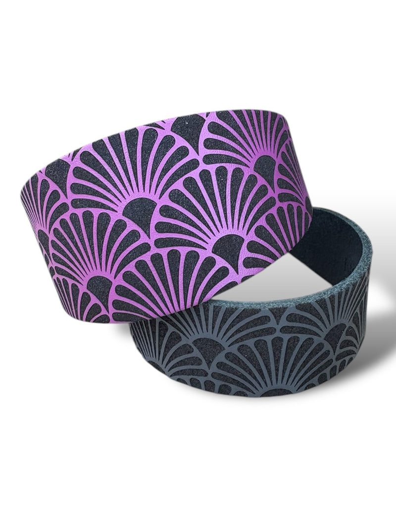 Load image into Gallery viewer, Leather Collar - Art Deco
