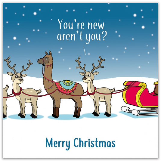 Llama Imposter - Funny Christmas Card