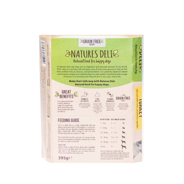 Load image into Gallery viewer, Natures Deli Adult GF Turkey 395g
