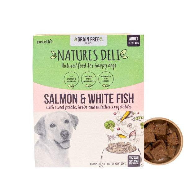 Load image into Gallery viewer, Natures Deli Adult GF Salmon &amp; White Fish 395g

