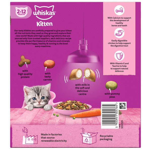 Load image into Gallery viewer, WHISKAS Kitten 2-12 Months Complete Dry Cat Food with Chicken 800g
