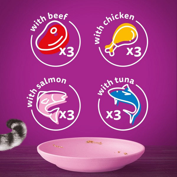 Load image into Gallery viewer, WHISKAS Kitten 2-12 Months Mixed Menu in Jelly 12 x 85g

