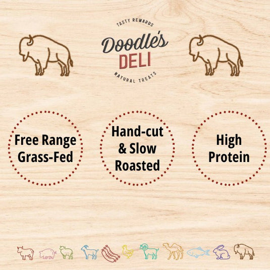 Doodles Deli Water Buffalo Bully Tail with Steak 15cm - Single