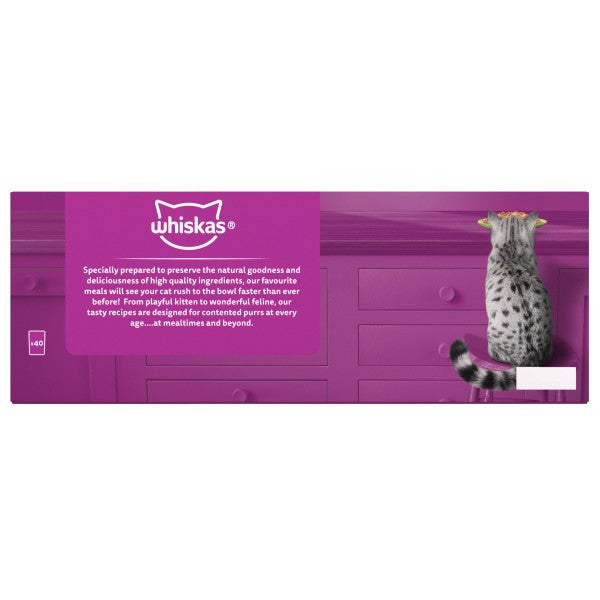 Load image into Gallery viewer, WHISKAS 1+ Mixed Menu in Jelly Cat Pouches 40 x 85g
