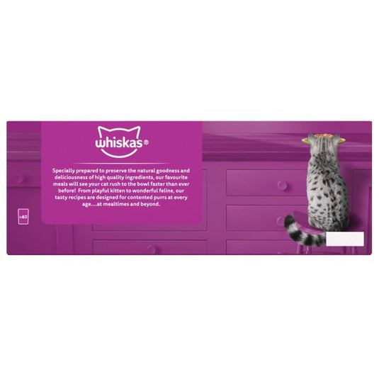 WHISKAS 1+ Mixed Menu in Jelly Cat Pouches 40 x 85g