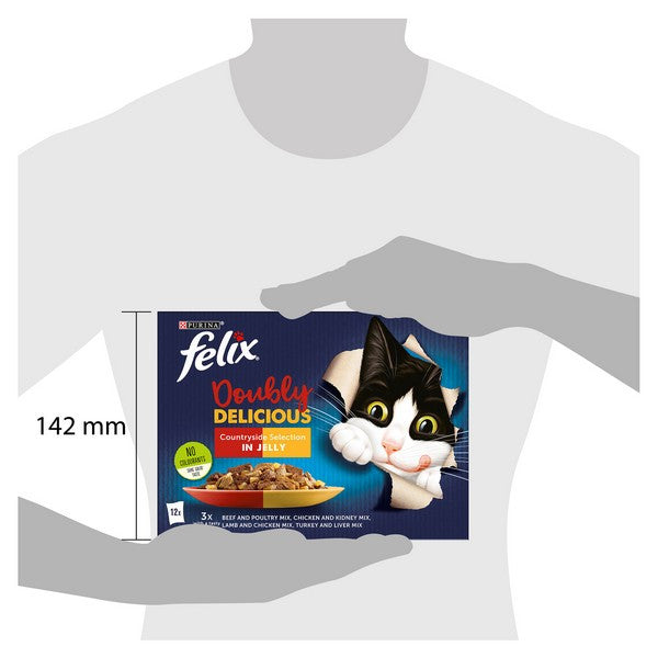 Load image into Gallery viewer, Felix Doubly Delicious Countryside Selection Wet Cat Food 12 x 85g
