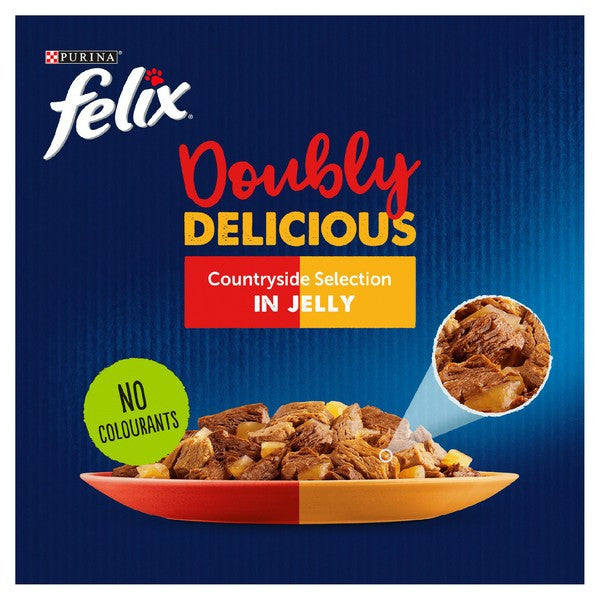 Load image into Gallery viewer, Felix Doubly Delicious Countryside Selection Wet Cat Food 12 x 85g
