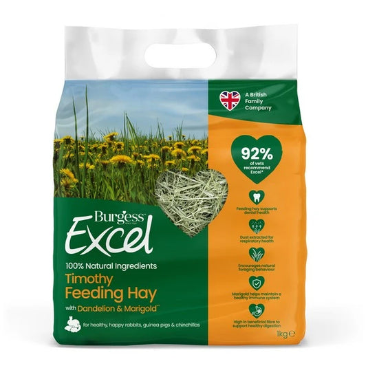 Burgess Excel Dandelion & Marigold Timothy Feeding Hay 1kg