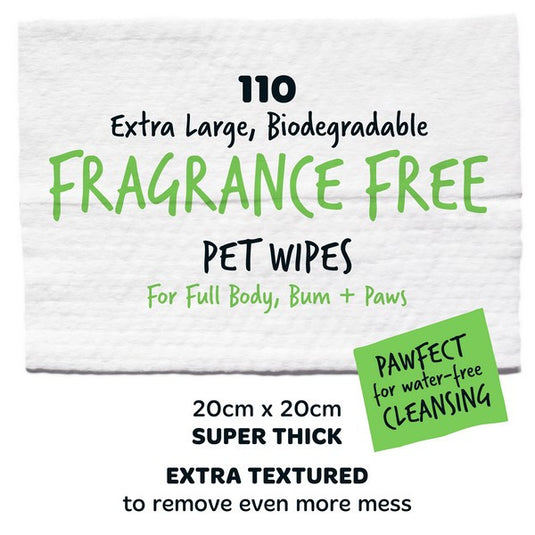 Bugalugs Biodegradable Wipes Fragrance Free 930g 110 wipes