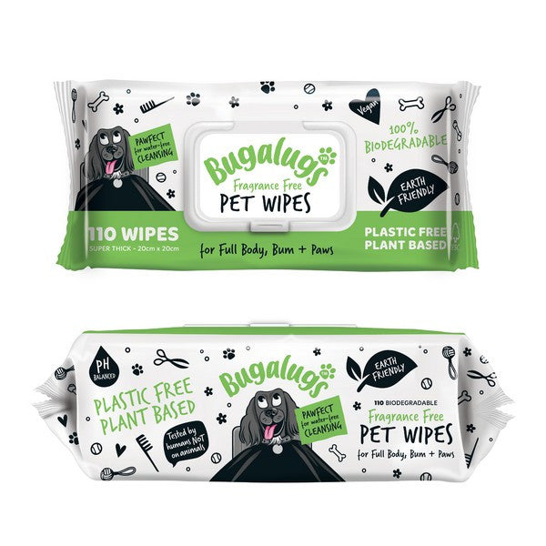 Load image into Gallery viewer, Bugalugs Biodegradable Wipes Fragrance Free 930g 110 wipes
