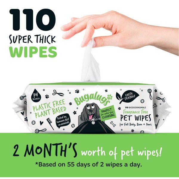 Load image into Gallery viewer, Bugalugs Biodegradable Wipes Fragrance Free 930g 110 wipes
