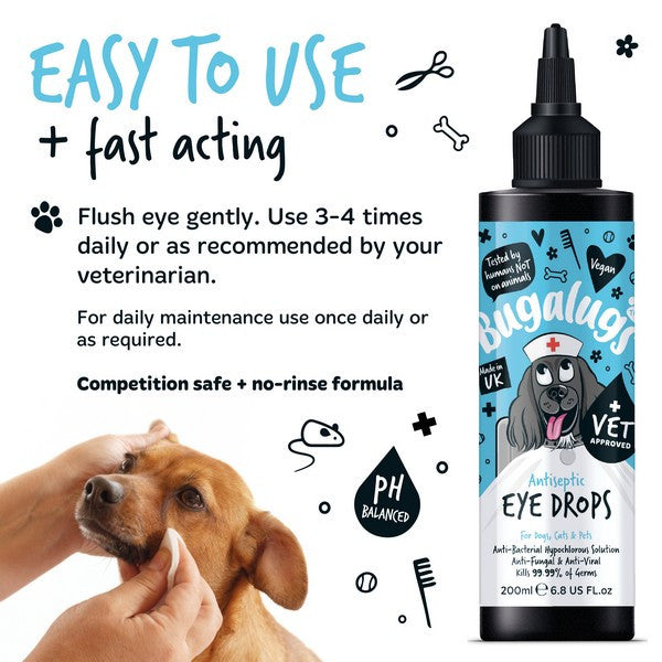 Load image into Gallery viewer, Bugalugs Antiseptic Eye Drops 200ml
