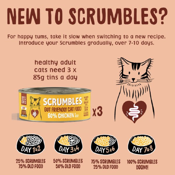 Load image into Gallery viewer, Scrumbles Wet Cat Food in Jelly Meat Selection 6 x 85g
