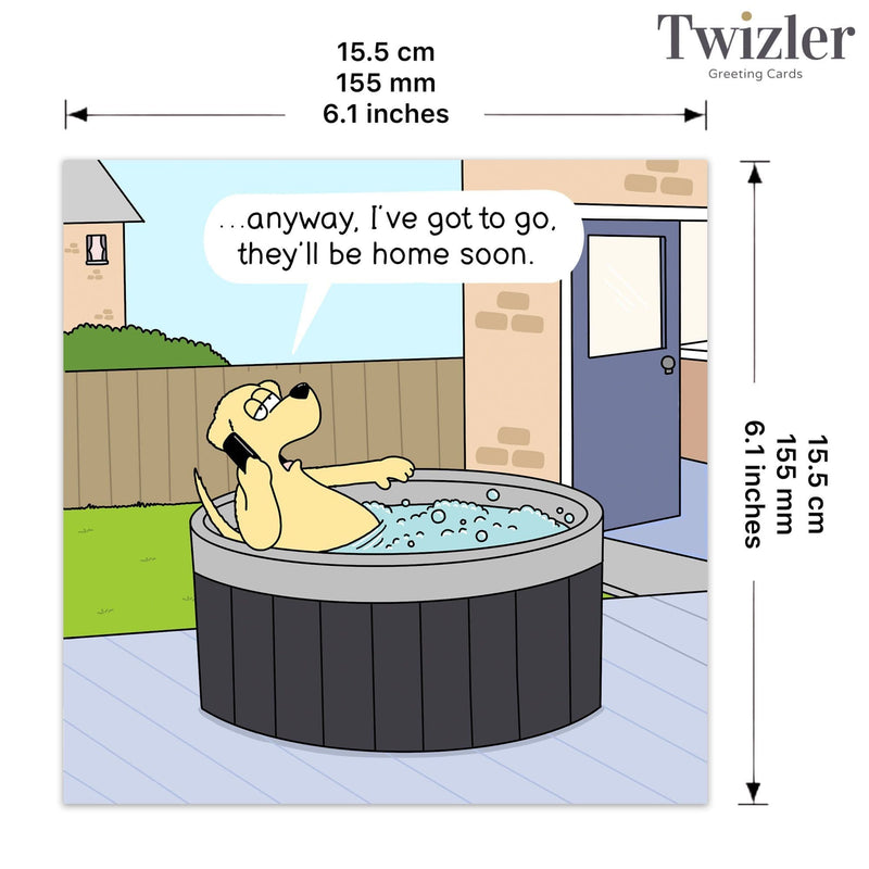 Load image into Gallery viewer, Funny Dog Card - Dog Hot Tub
