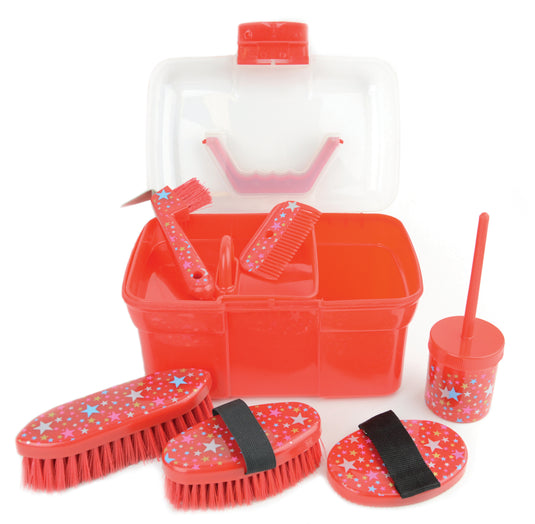 Lincoln Star Pattern Grooming Kit - Red Red