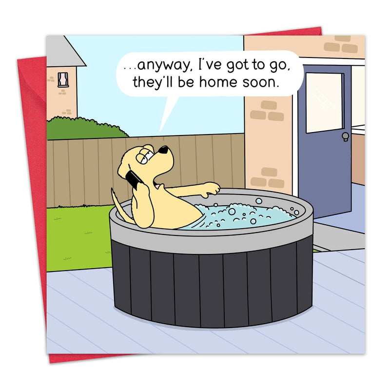 Load image into Gallery viewer, Funny Dog Card - Dog Hot Tub
