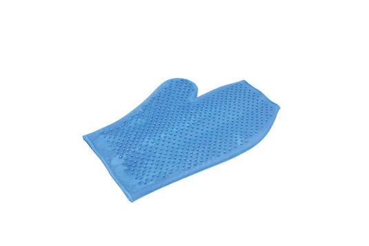 Lincoln Rubber Grooming Mitt - Blue Blue