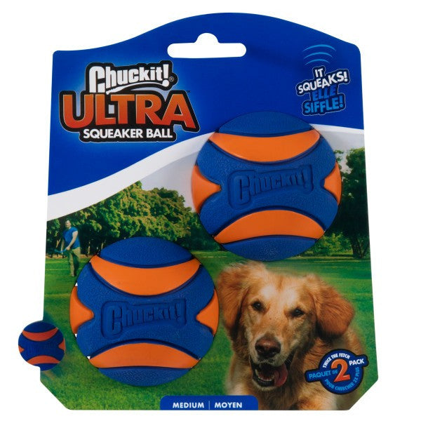 Load image into Gallery viewer, Chuckit! Ultra Squeaker Ball Medium 2 Pack
