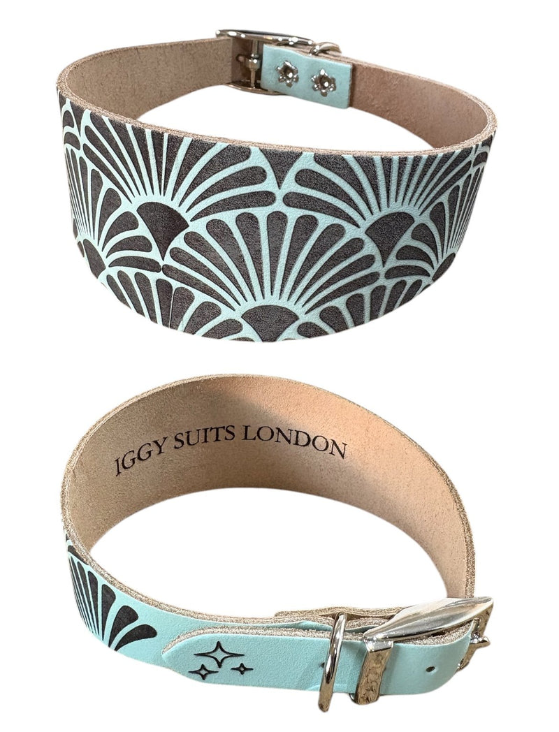 Load image into Gallery viewer, Leather Collar - Art Deco
