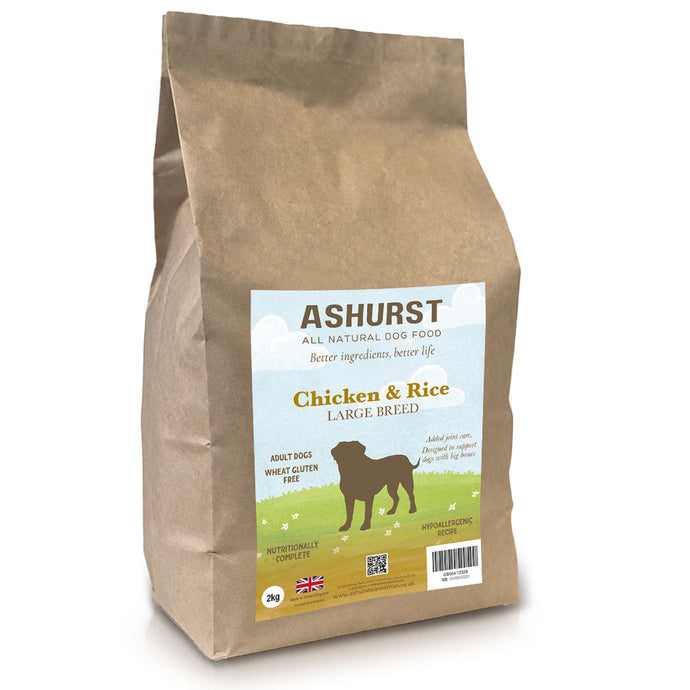 ASHURST ADULT DOG GLUTEN FREE LARGE BREED CHICKEN & RICE