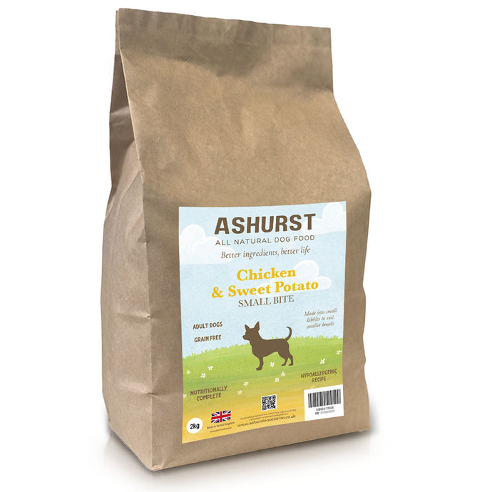 ASHURST ADULT DOG GRAIN FREE CHICKEN & SWEET POTATO - SMALL BITE