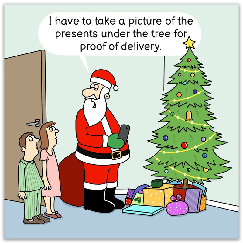 Load image into Gallery viewer, Santa Proof Of Delivery - Funny Christmas Card
