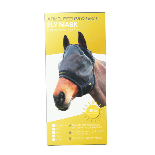 Hy Equestrian Armoured Protect Half Mask without Ears