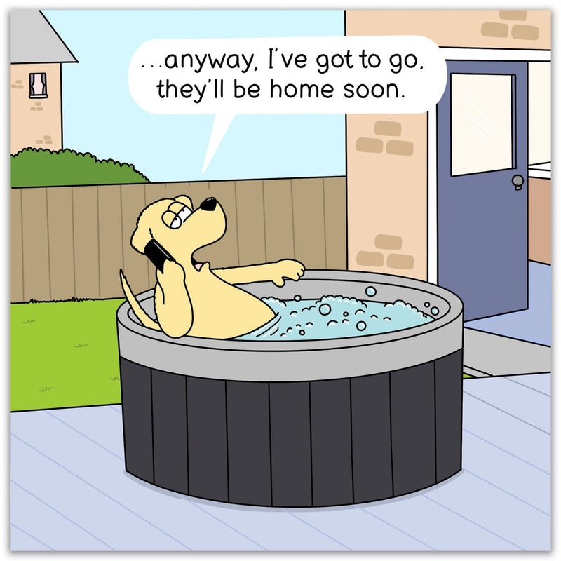 Load image into Gallery viewer, Funny Dog Card - Dog Hot Tub
