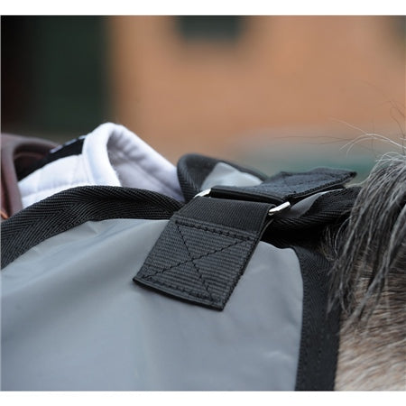 Weatherbeeta Reflective Wrap Around Exercise Sheet - Silver/Black