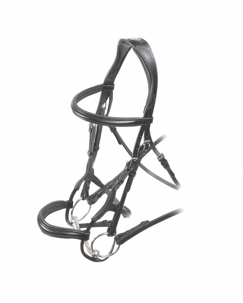 Load image into Gallery viewer, Velociti RAPIDA Rolled Padded Cavesson Bridle
