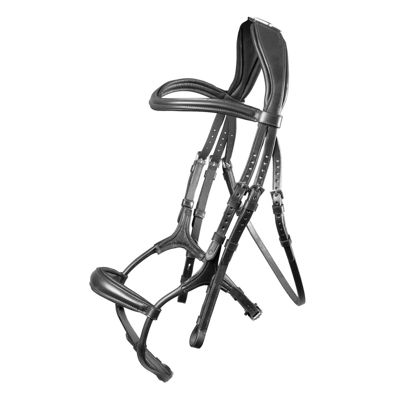 Load image into Gallery viewer, Velociti Lusso Rolled Padded Cavesson Bridle
