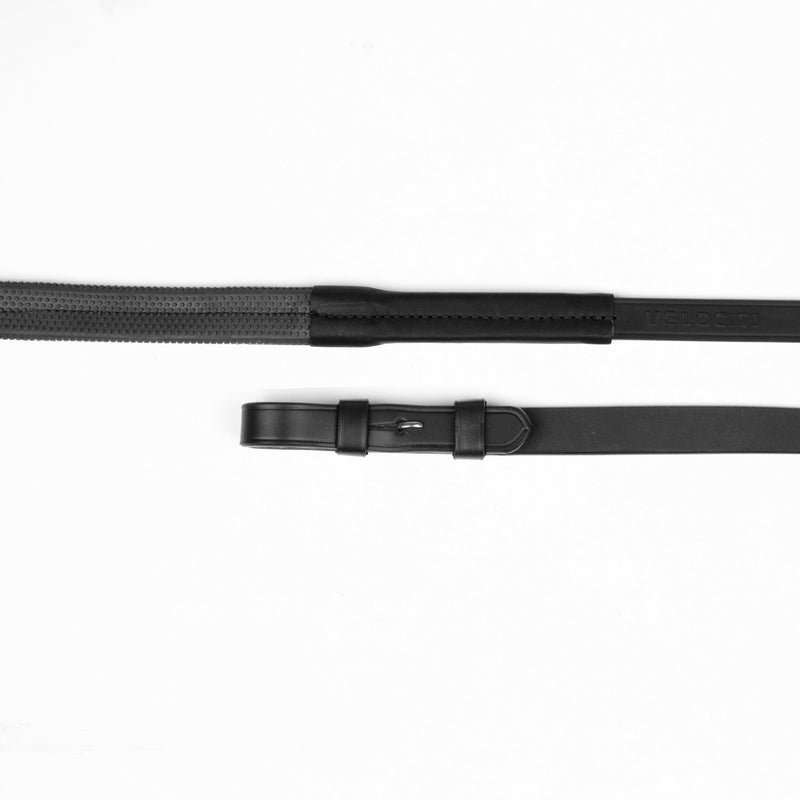 Load image into Gallery viewer, Velociti Lusso Nylon Insert Rubber Grip Reins
