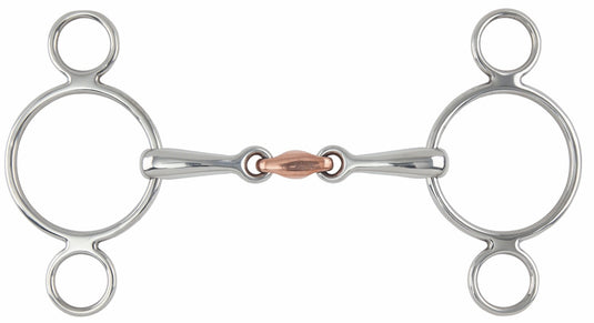 Shires Two Ring Copper Lozenge Gag