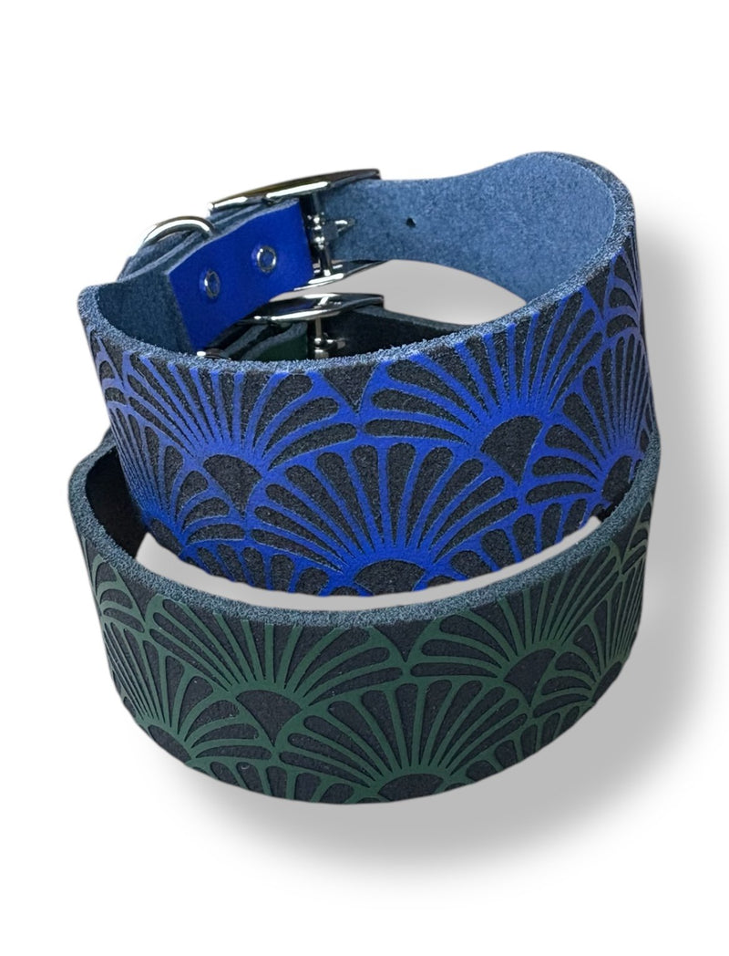 Load image into Gallery viewer, Leather Collar - Art Deco
