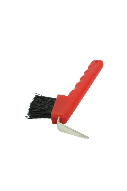 Lincoln Hoof Pick with Brush - Red Red