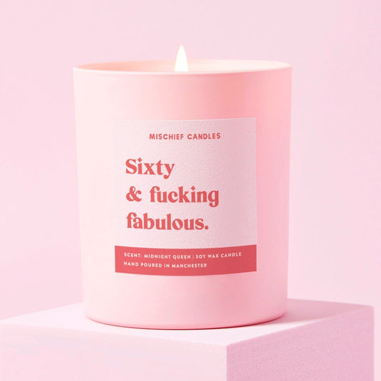 60th Birthday Gift Funny 60th Birthday Gift Candle Sixty And Fabulous - Ashurst Equestrian & Country